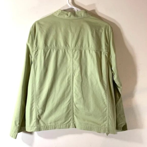 CJ Banks Light Green Utility button Front Jacket - Picture 2 of 7
